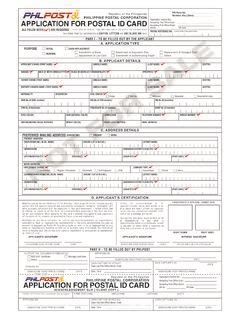 postal id blank|PID Form No. APPLICATION FOR POSTAL ID CARD.